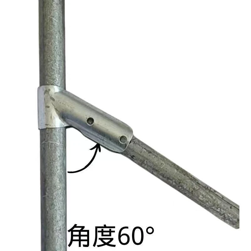 大棚骨架钢管直鸭嘴卡箍斜鸭嘴卡T型卡三通卡丁字卡温室大棚配件