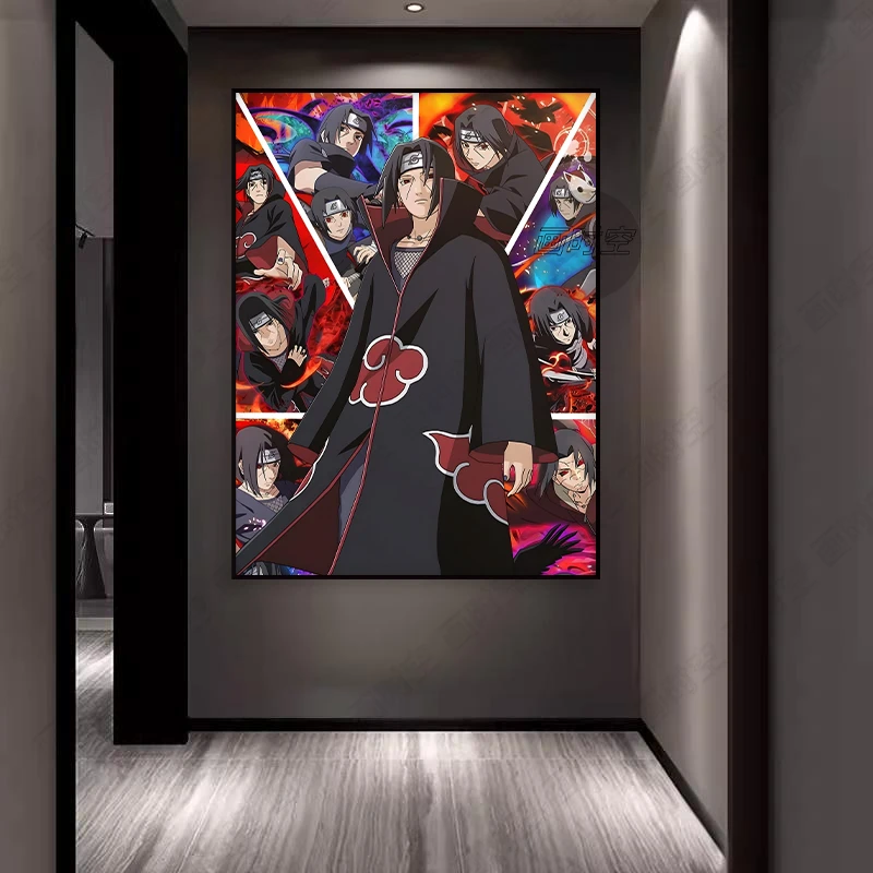 火影忍者装饰画鸣人佐助晓组织客厅卧室挂画生日礼物动漫周边壁画