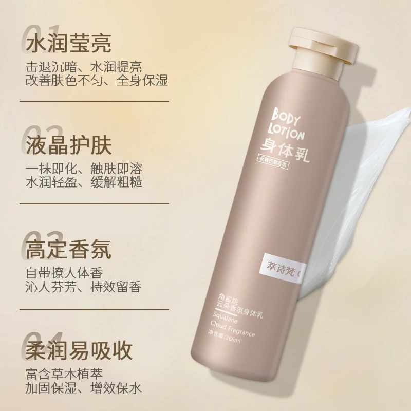 焕白亮肤~保湿轻盈嫩白细腻肌肤嫩肤角鲨烷身体乳滋润嫩滑学生女