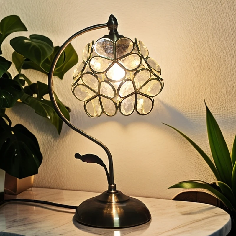 Milet花瓣台灯复古书房高级创意结婚装饰氛围灯蒂凡尼轻奢床头灯
