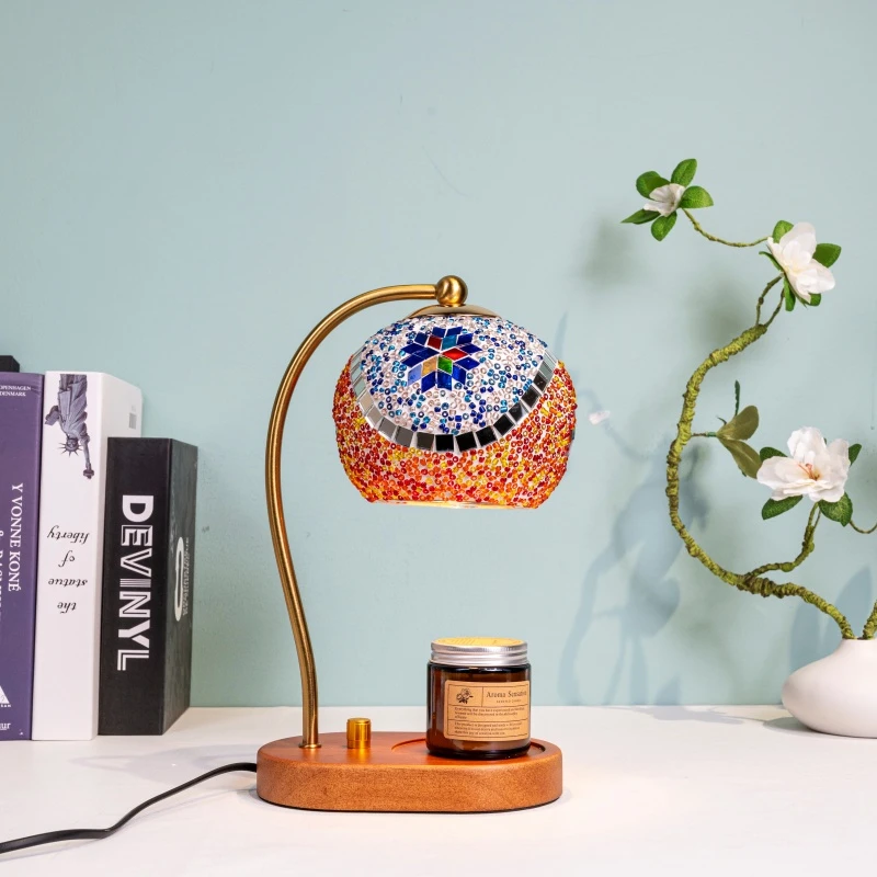 Milet摩洛哥香薰融蜡灯手工玻璃卧室床头灯复古浪漫氛围灯浪漫