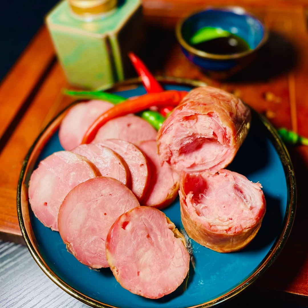 【小娟专属】青岛老火腿大块肉纯手工果木熏烤240克/7根装冷藏储存N