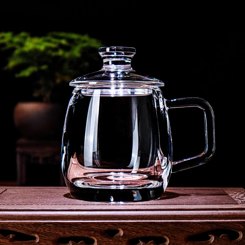 原矿水晶把手杯安享生活原石高档茶具送礼品泡茶水杯子