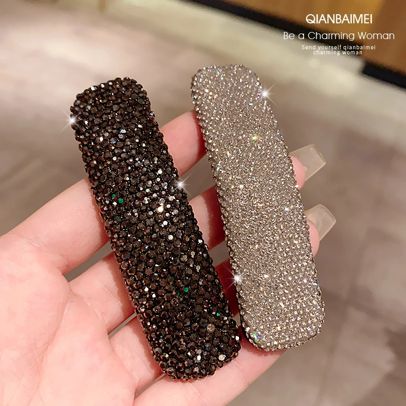 轻奢满钻发夹女新款刘海边夹掰掰夹气质发卡夹高级感碎发整理神器