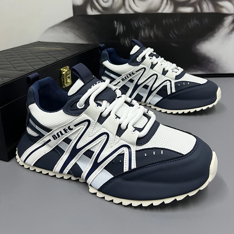 2025夏季新款特大码男鞋45码运动休闲鞋46时尚老爹鞋47软底皮包底