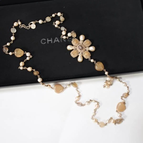Chanel 琉璃珍珠八芒星珠珠项链