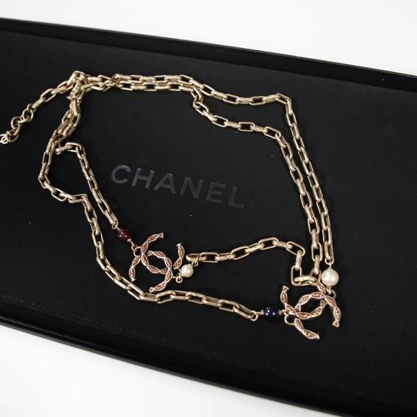 Chanel 珐琅双C长项链可2圈