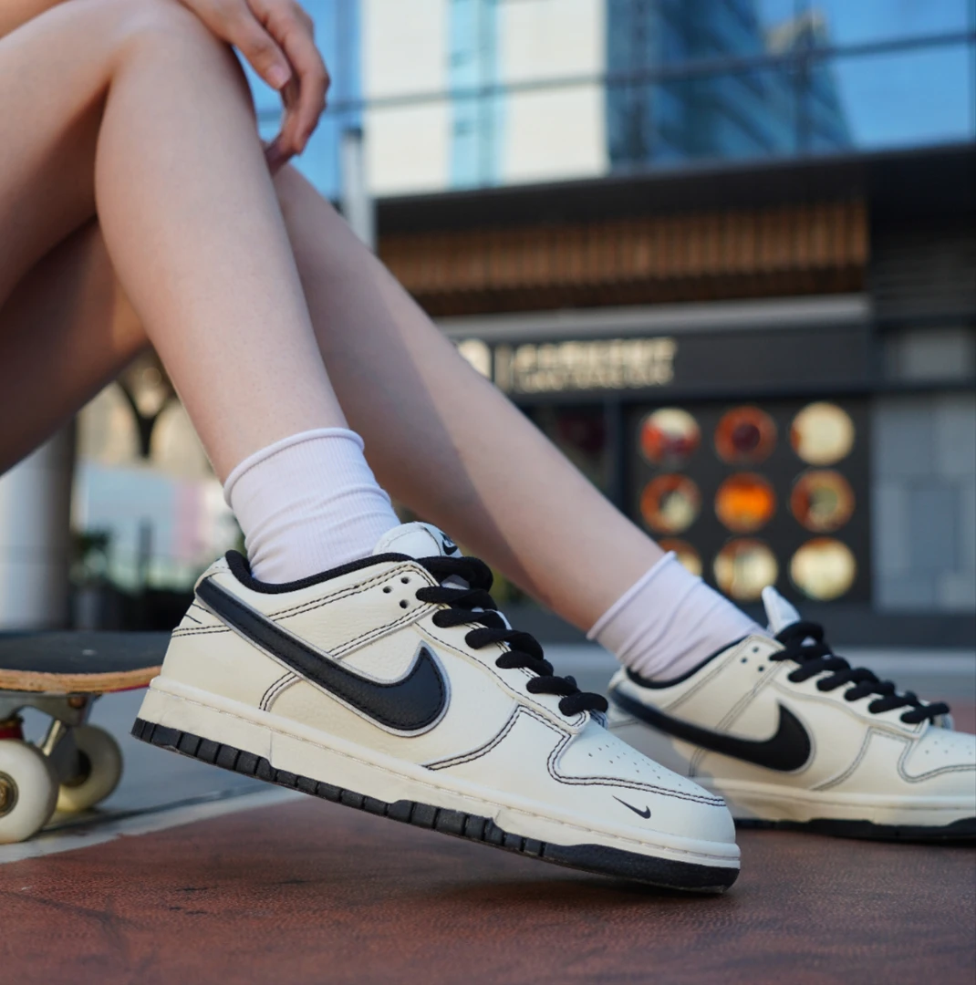 【Nike/耐克】Dunk  白黑限定潮流夏季情侣复古百搭高端【定制球鞋】