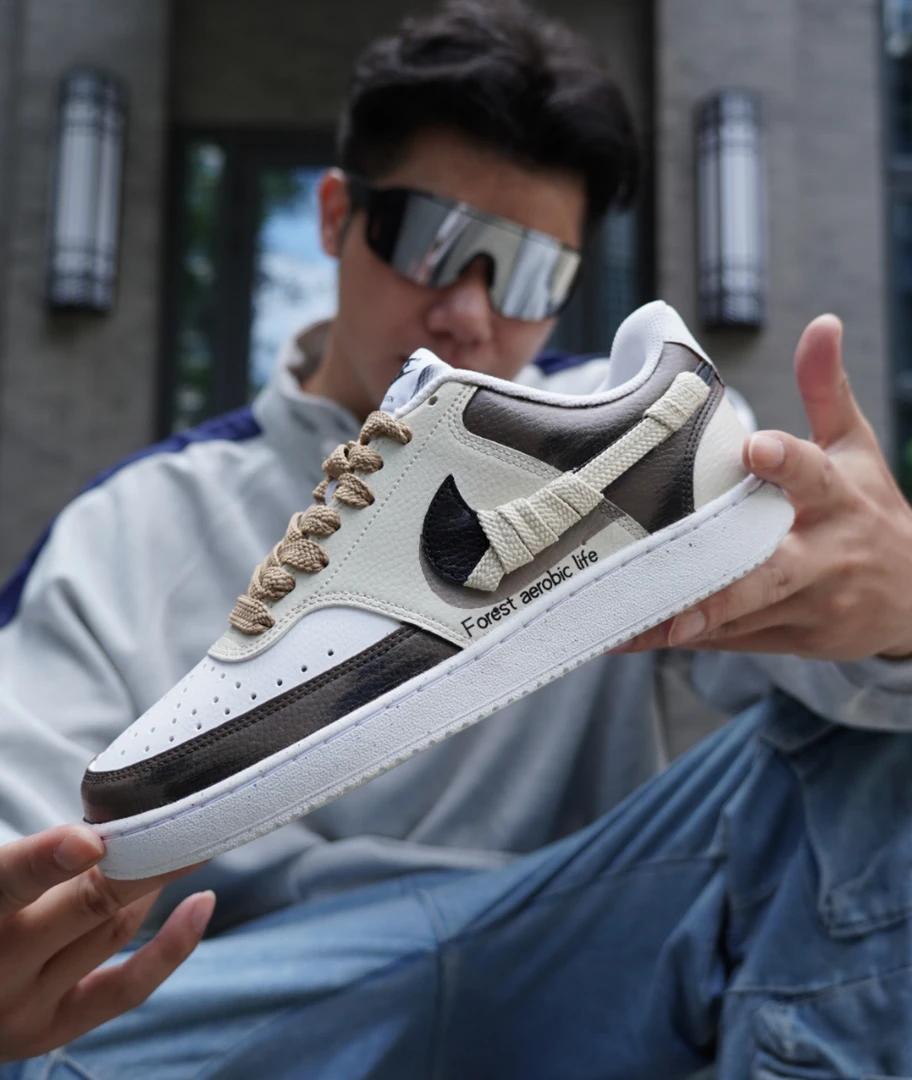 NIKE/ Court Vision 1 男女同款手绘休闲鞋【定制球鞋】