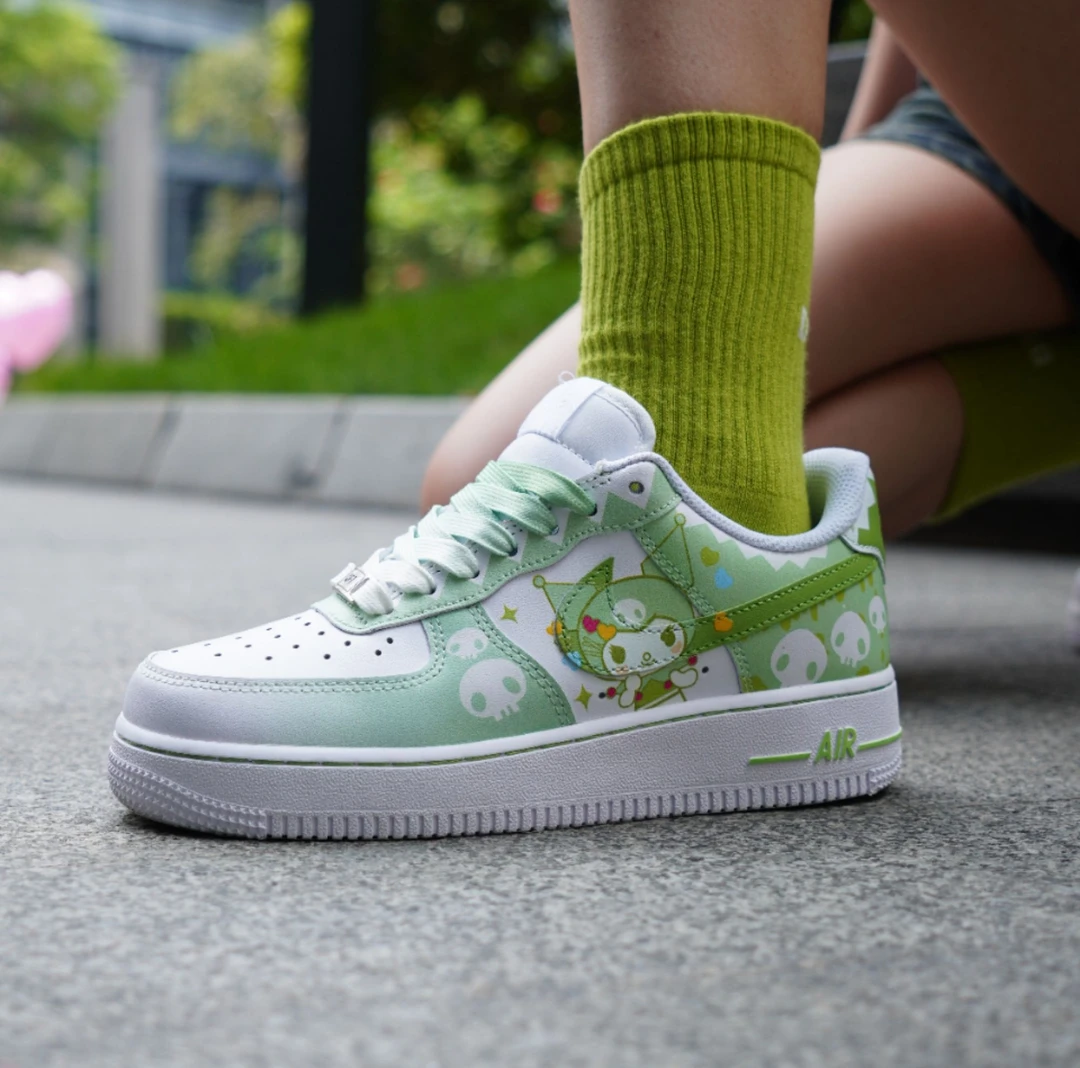 【Nike/耐克 AirForce空军一号AF1定制绿色百搭高端潮流【定制球鞋】
