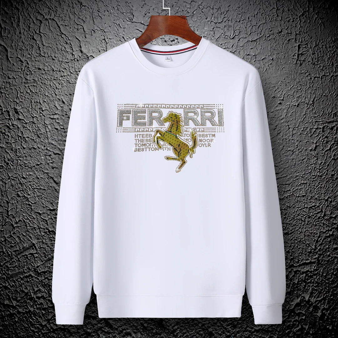 欧洲站轻奢青年男士套头长袖ol圆领卫衣春秋百搭时尚重工烫钻卫衣