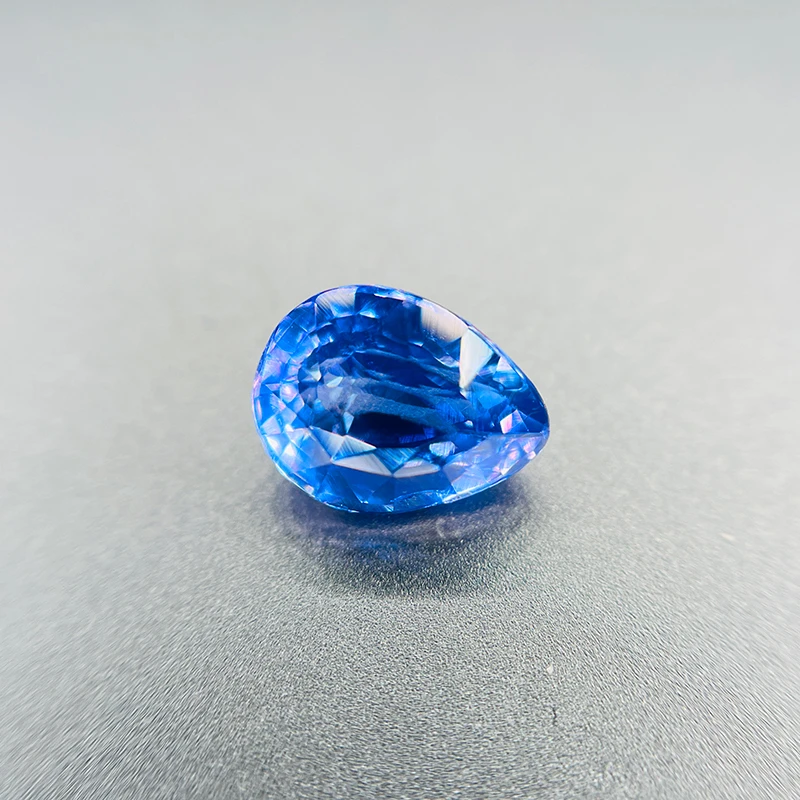 天然无烧纯净体矢车菊斯里兰卡蓝宝石纯净体1.06克拉支持复检定制