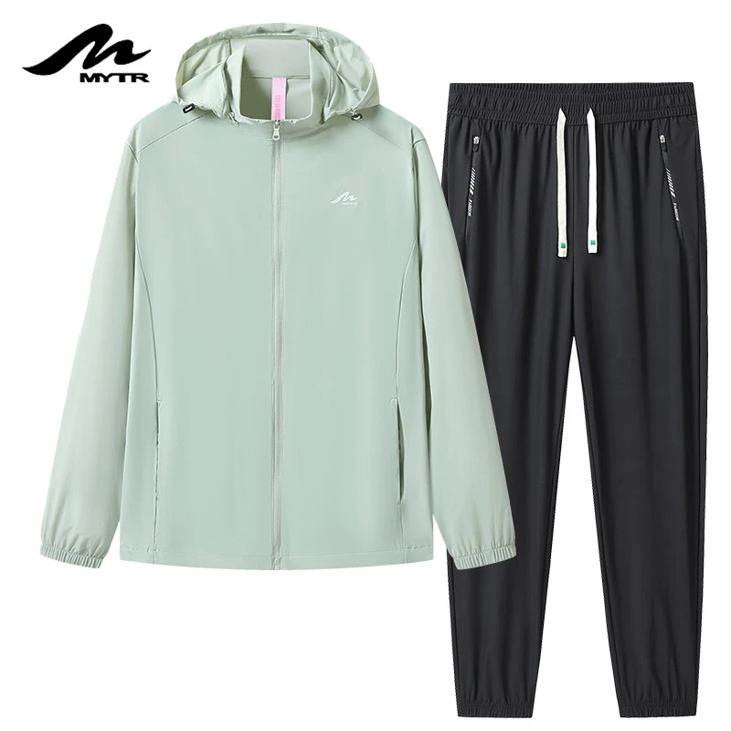 MYTR防晒套装女夏季2025新款高级感两件套男跑步运动速干衣健身服