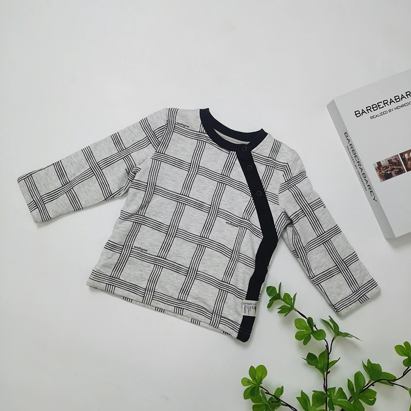 A类【圣町顿童装】361229男童宝宝夹棉春秋新中式半高领长袖卫衣