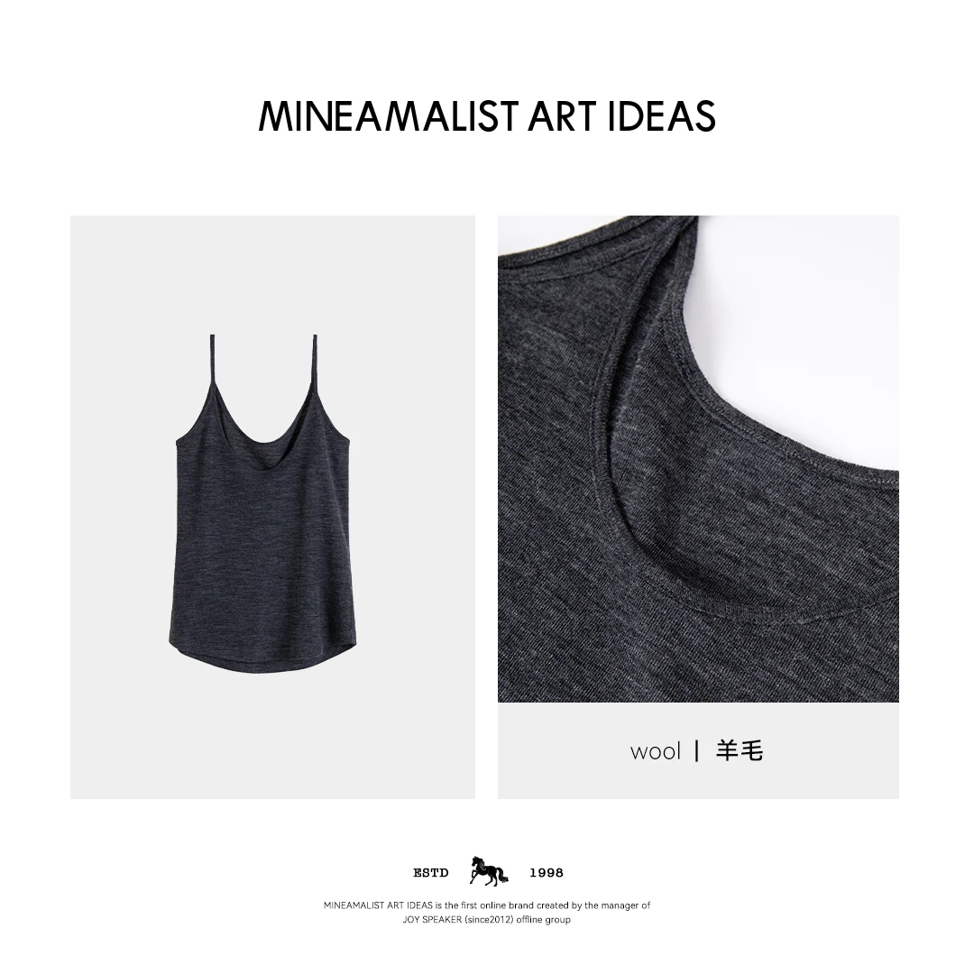 MINEAMALIST ART IDEAS极简细肩带吊带背心2368M