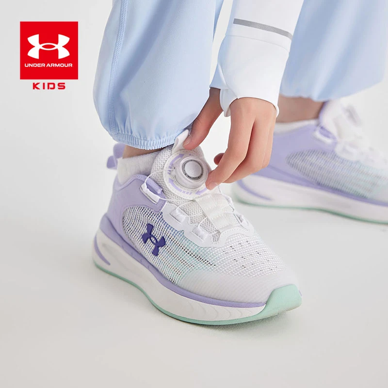 安德玛儿童2024四季男女大童运动鞋网面透气跑步鞋缓震