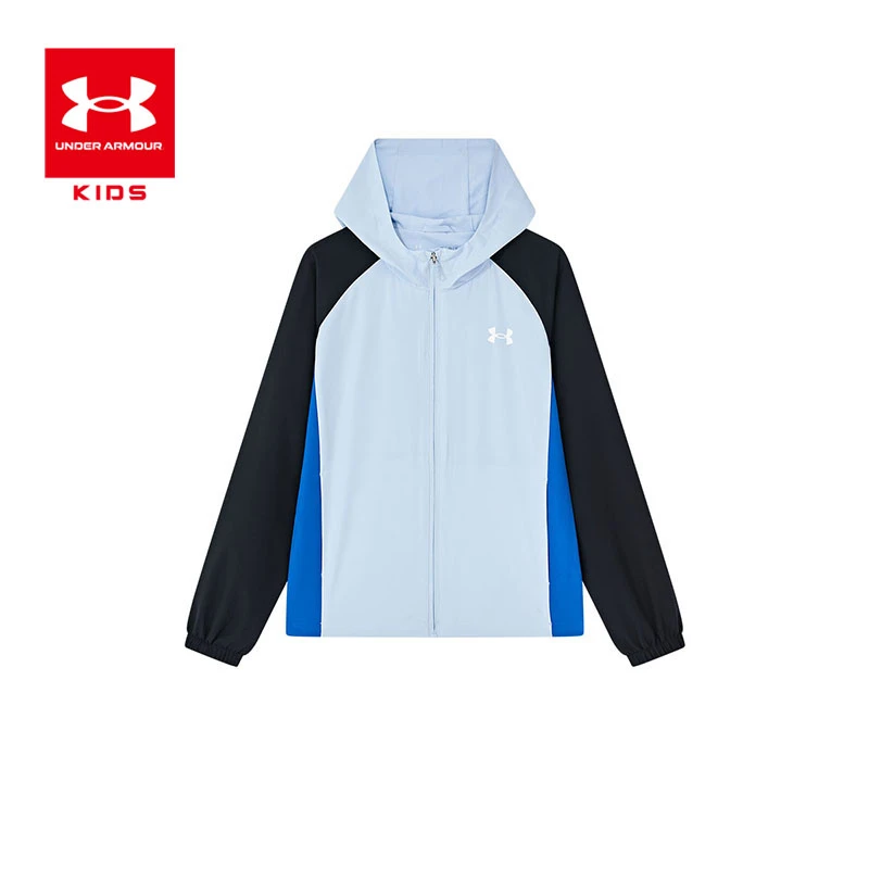 安德玛童装夏季男女运动梭织透气外套户外高能感运动风243122549