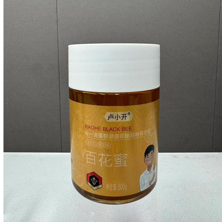 卢小开百花蜜无添加黑蜂500g/瓶