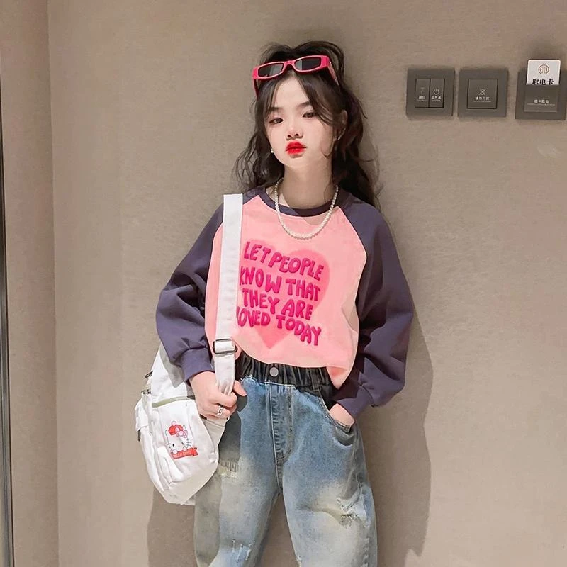 木木屋女童卫衣2023新款儿童秋装洋气休闲上衣女大童秋冬款加绒衣