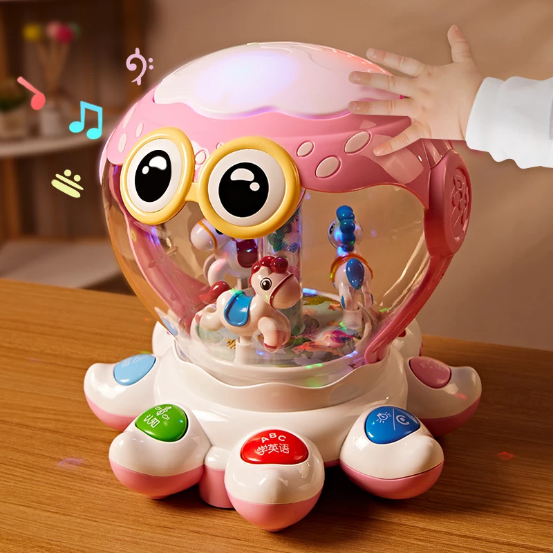 宝宝手拍鼓早教益智婴幼儿童6个月以上多功能音乐拍拍鼓拍打玩具