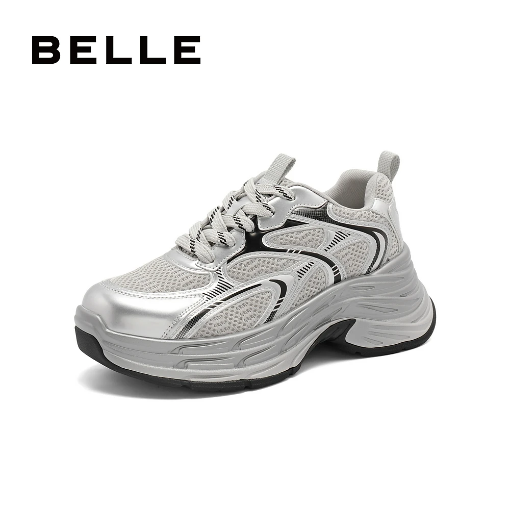 百丽时尚潮流老爹鞋女新年新款商场同款厚底休闲鞋C1G1DCM4