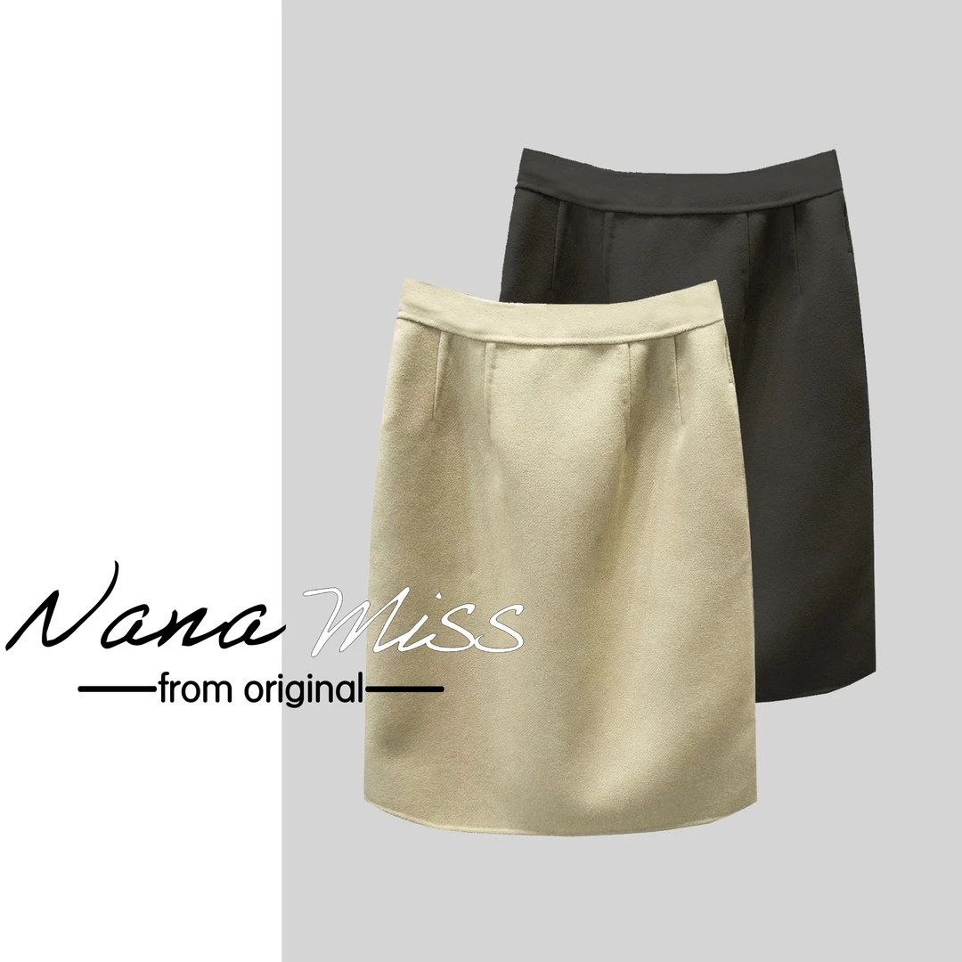 NANA MISS【美利奴羊毛半裙】半身裙a字包臀裙高腰半身裙