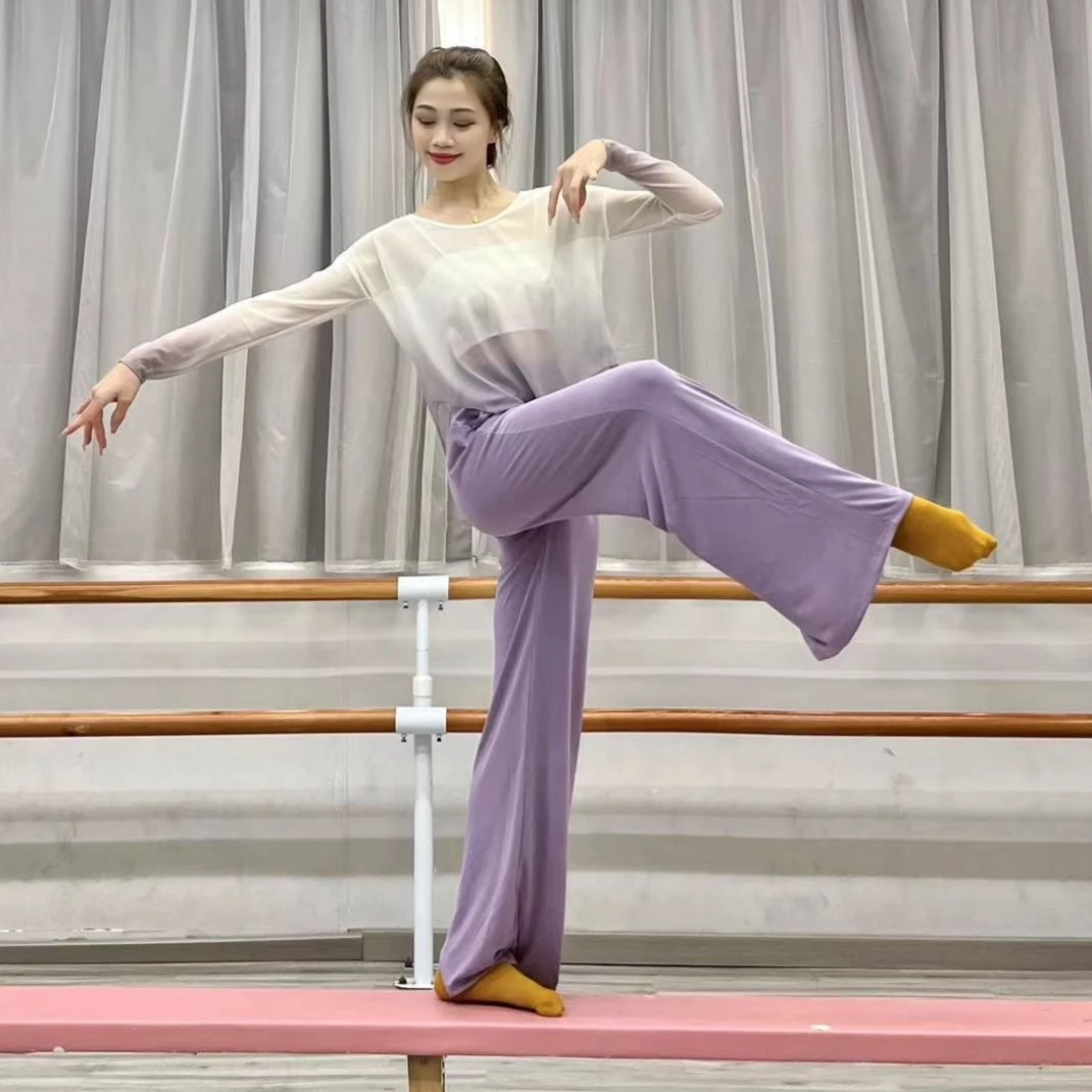 【舞木木舞服】2023新款宽松显瘦夏季古典舞渐变舞蹈服纱衣一套