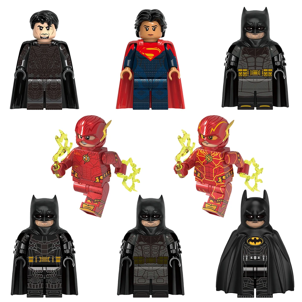World Minifigs中国积木超英系列闪电侠X战警拼插益智积木玩具