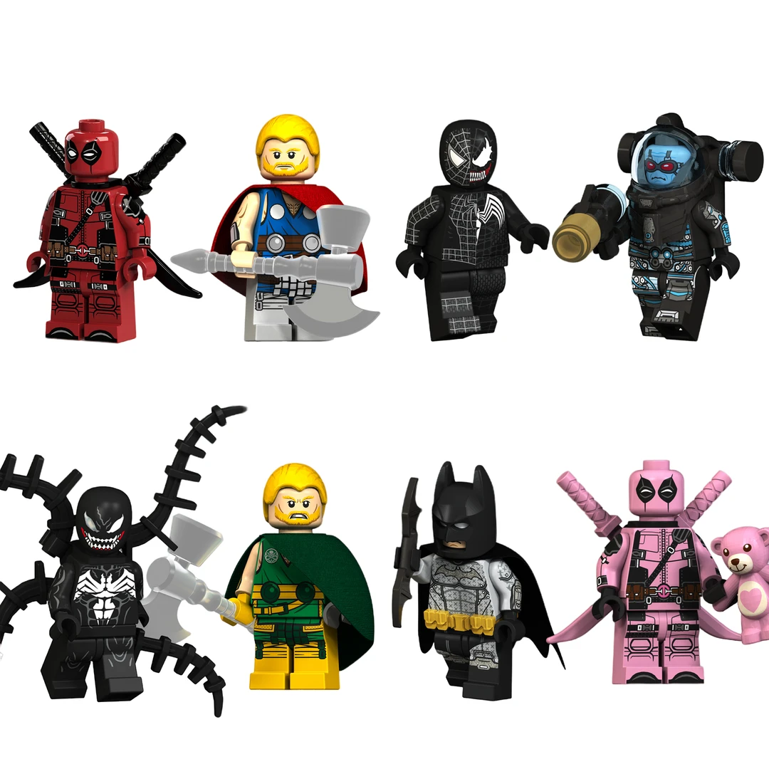 World Minifigs复仇者系列蜘蛛超英烈鹰寡妇死士拼插积木人仔钢铁
