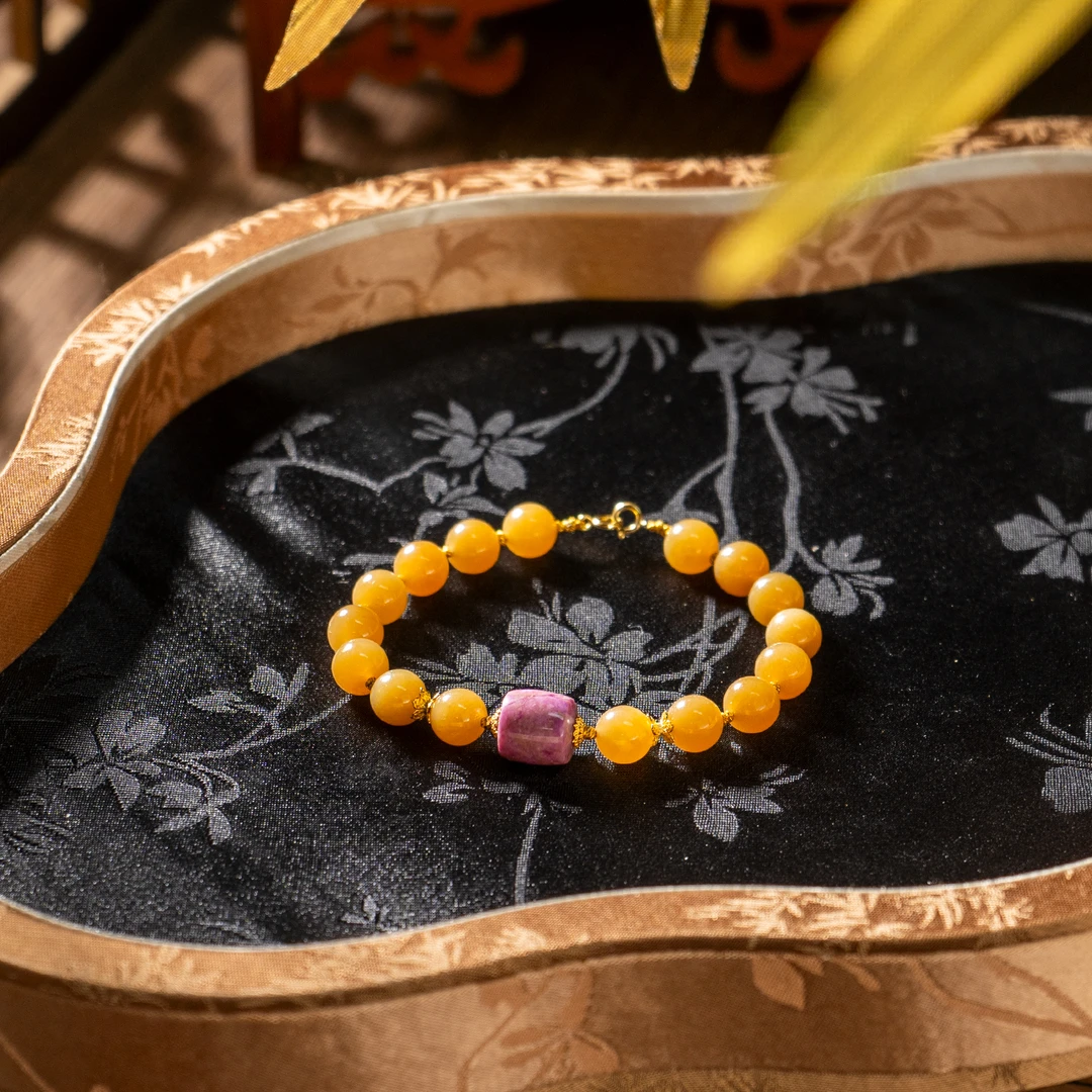 【承意珠宝】舒俱来DIY且末糖和田玉单圈手链/多样性发一/C023