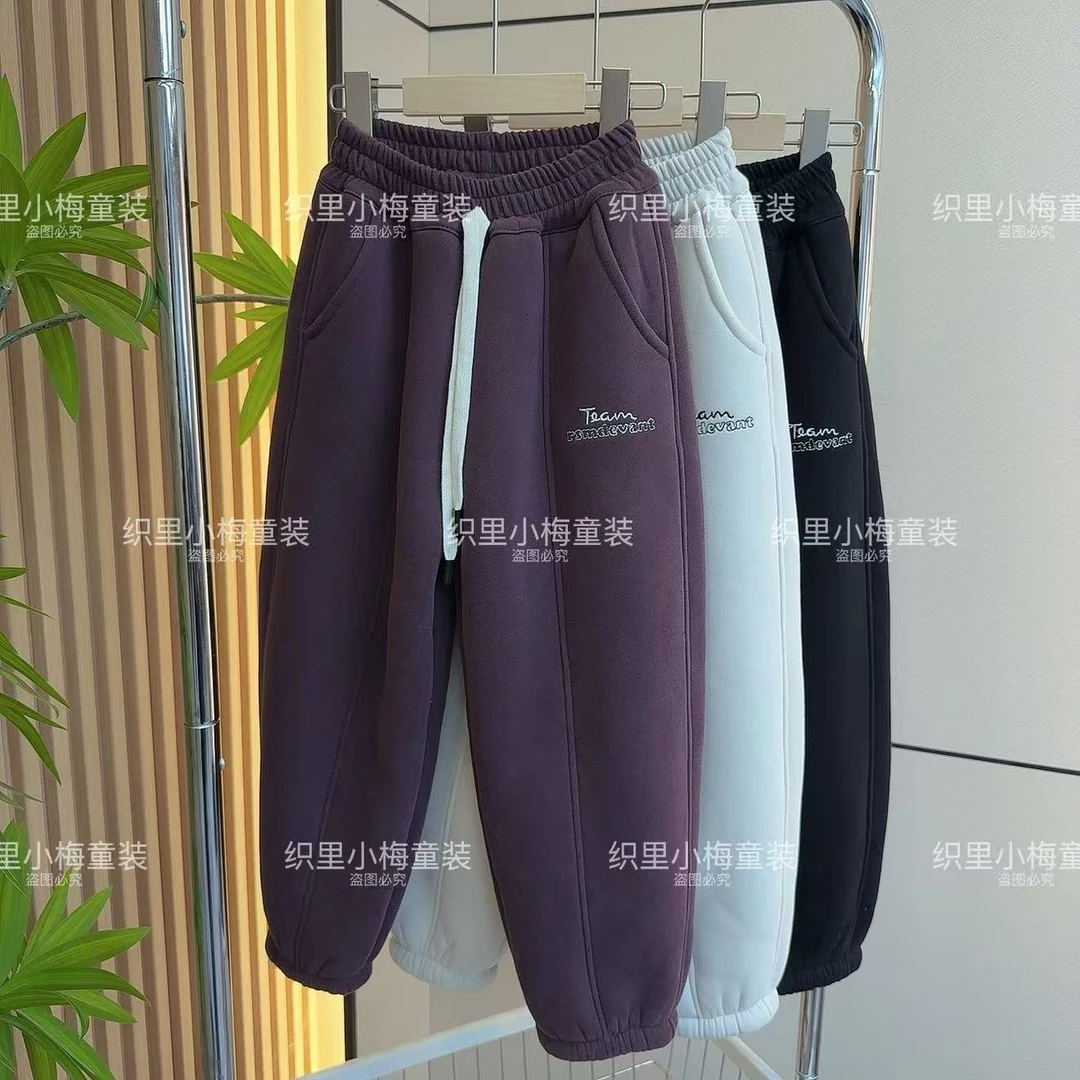 【升级加厚糕糕绒】男童裤子一体绒运动裤冬2024新款儿童冬季卫裤