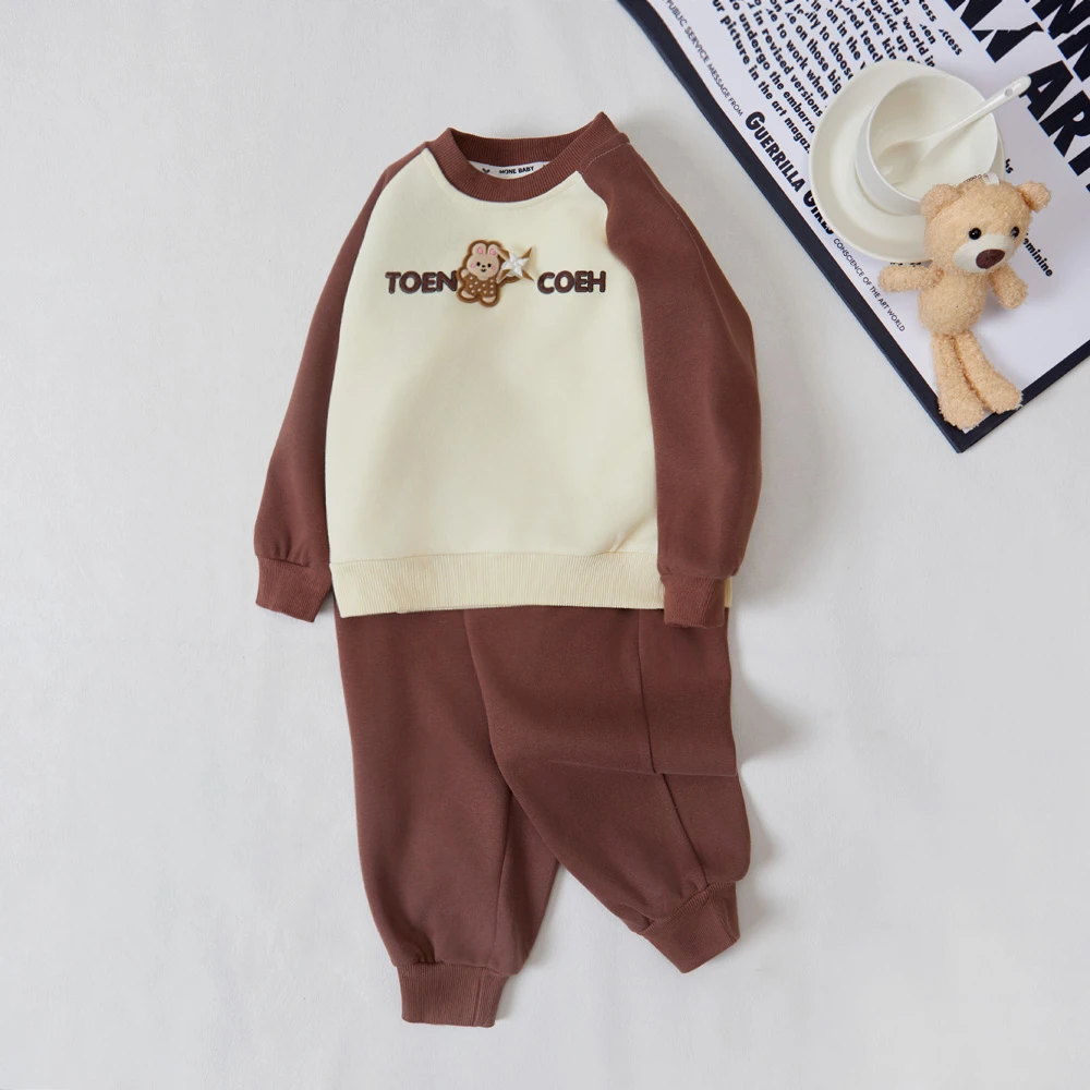 男童套装儿童秋冬季两件套女童秋装宝宝洋气时髦衣服卫衣