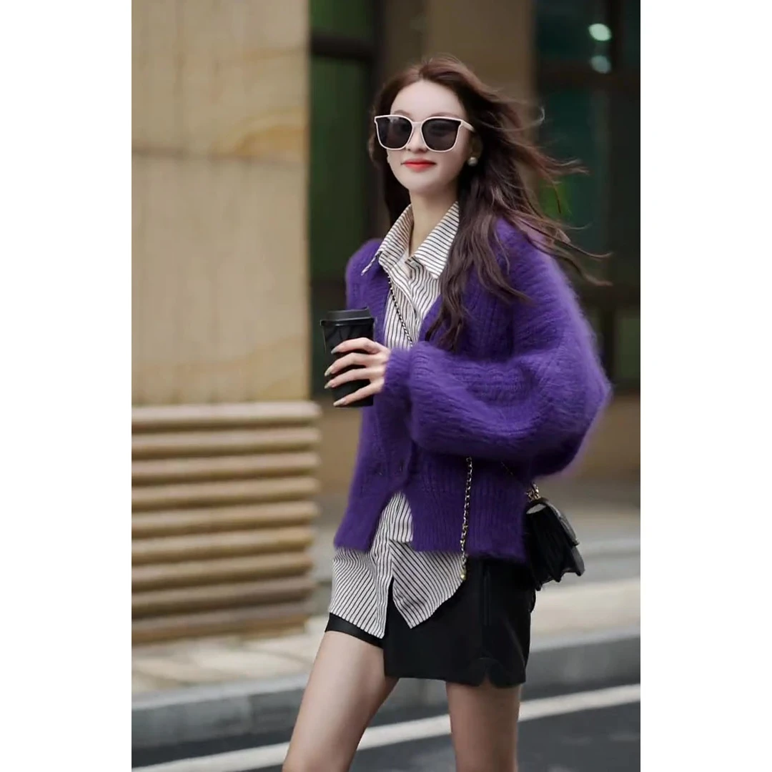 入秋一整套女装2024新款韩版气质高级感时尚衬衫毛衣短裤三件套潮