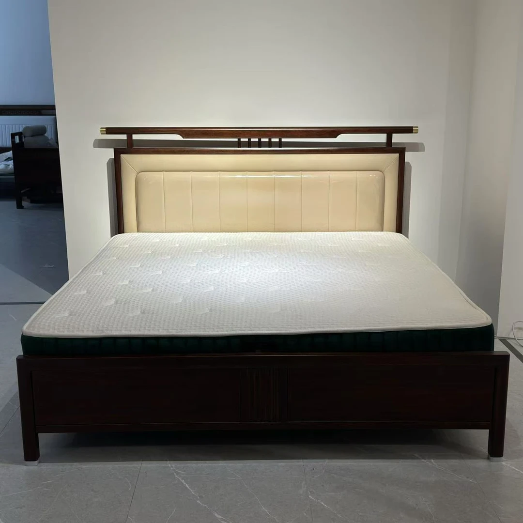 新中式全实木进口乌金木大床主卧次卧高箱次卧框架床家用简约大床