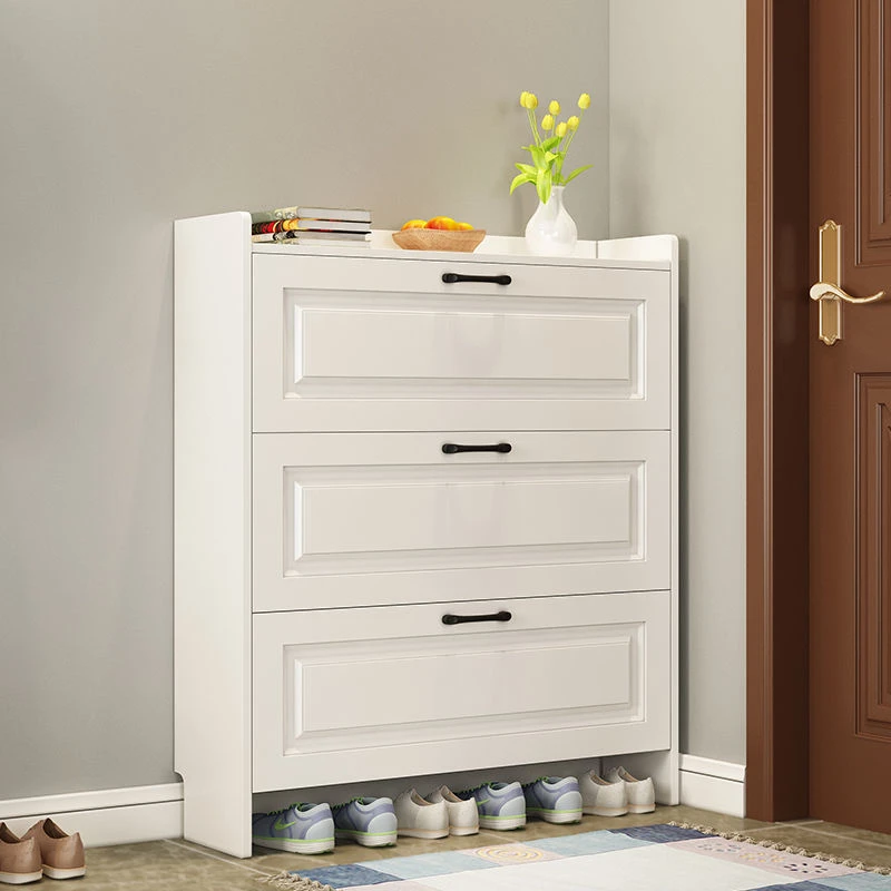 简易窄边鞋柜家用门口省空间现代17cm超薄翻斗大容量多层防尘鞋架