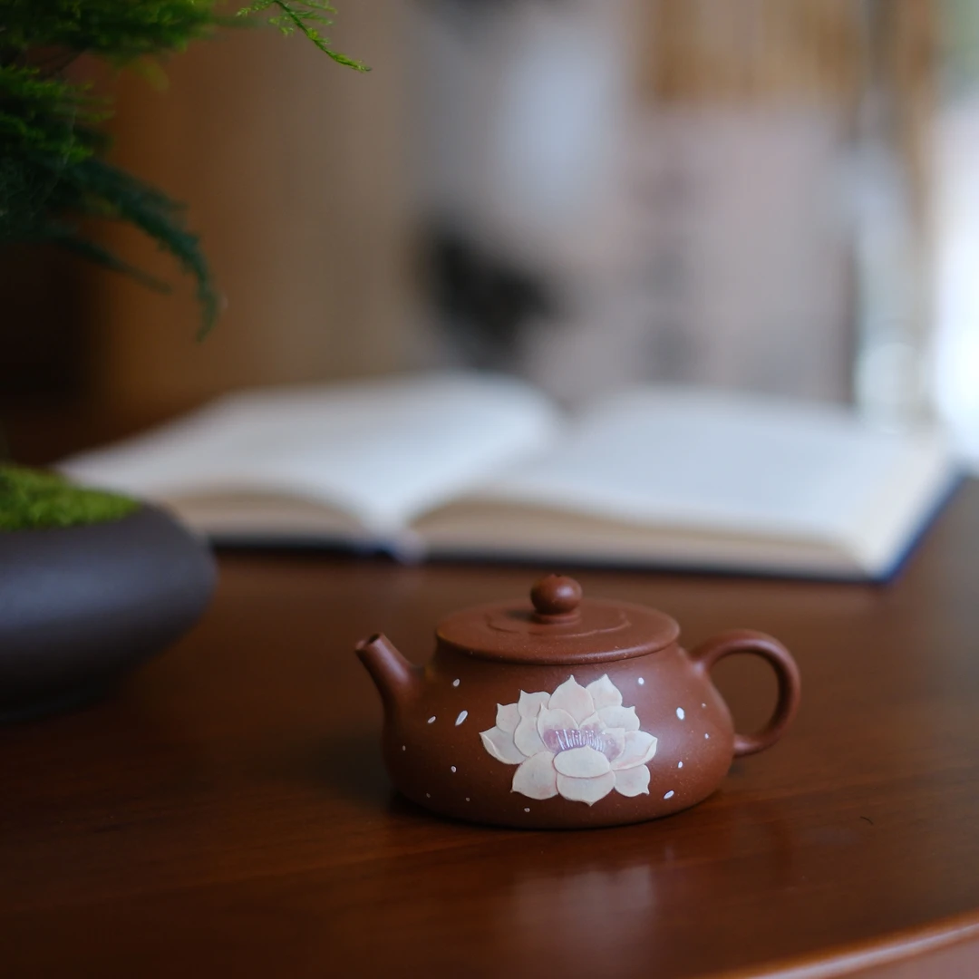 大碗茶的茶 【一帘幽梦】宜兴紫砂紫砂壶原矿段泥泥绘120cc