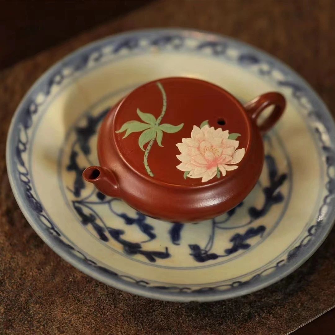 大碗茶器含香朱泥80cc内推球孔紫砂壶精工宜兴饶青紫砂泡茶壶