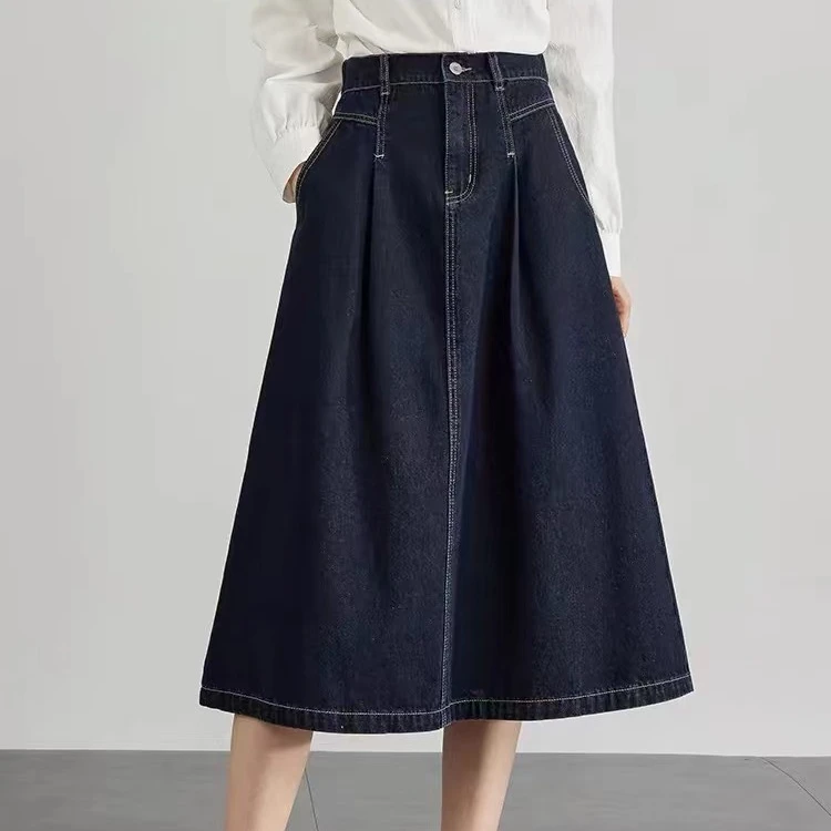 F948新款夏季A字显瘦裙子女时尚休闲牛仔裙