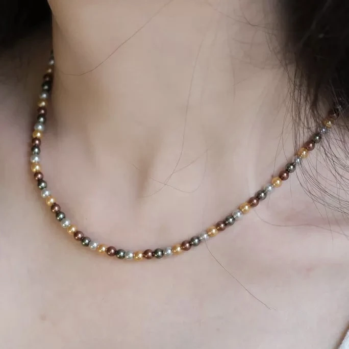 【最后三天】8660（3mm)轻奢混彩拼接项链