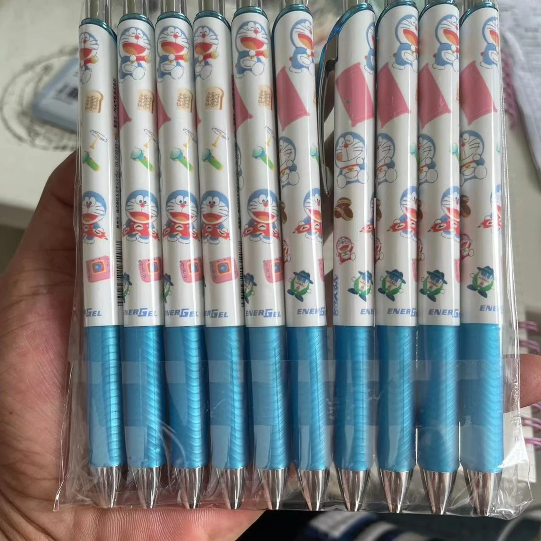 派通中性笔叮当猫限定速干笔哆啦A梦稀有收藏笔