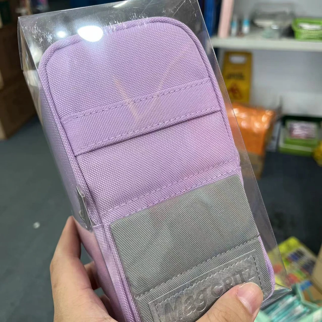 站立式涤纶笔袋大容量大开口小学生文具用品