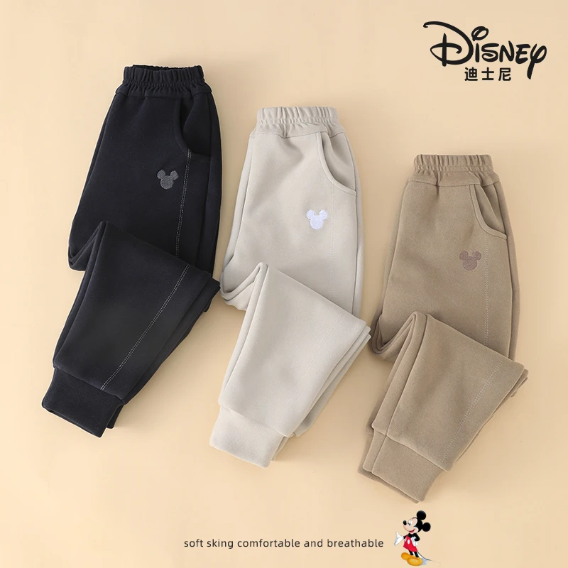 Disney/迪士尼【升级款防风】秋冬男女中小童休闲保暖卫裤XSE4ZK102