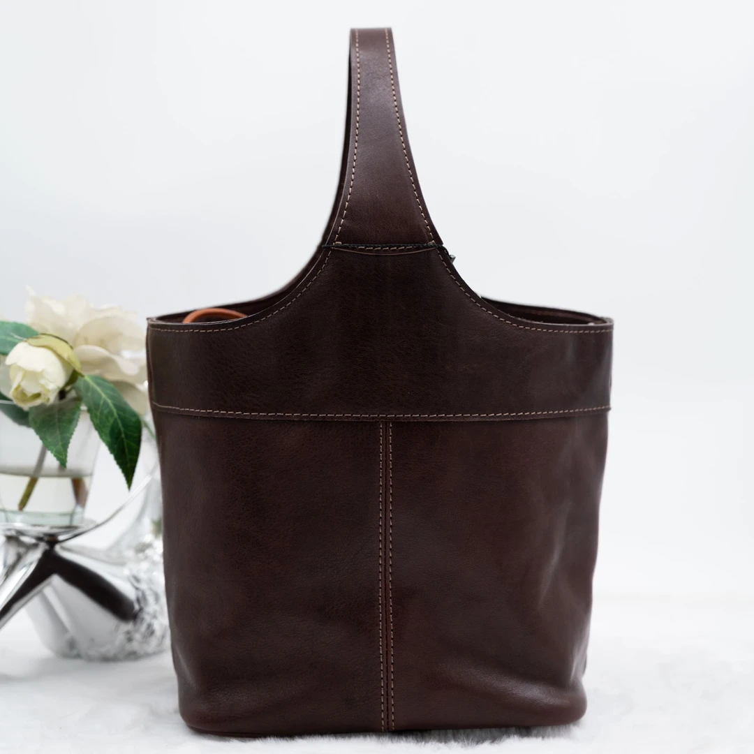 花篮包——宝恩时尚新款真皮手提单肩包TL24669