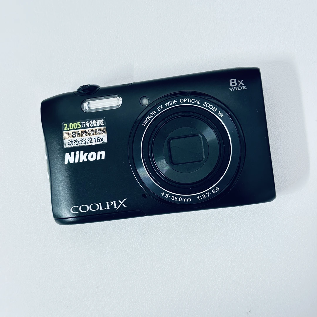 95新 Nikon/尼康 s3600精品成色2000w像素8倍长焦人白景浓