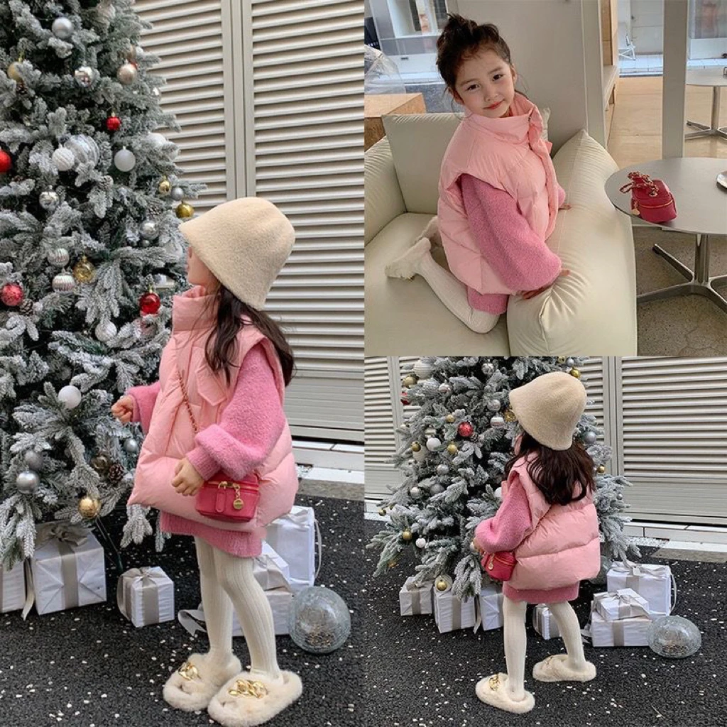女童韩系棉服秋冬马甲外套坎肩冬季儿童加厚立领保暖百搭外穿棉衣