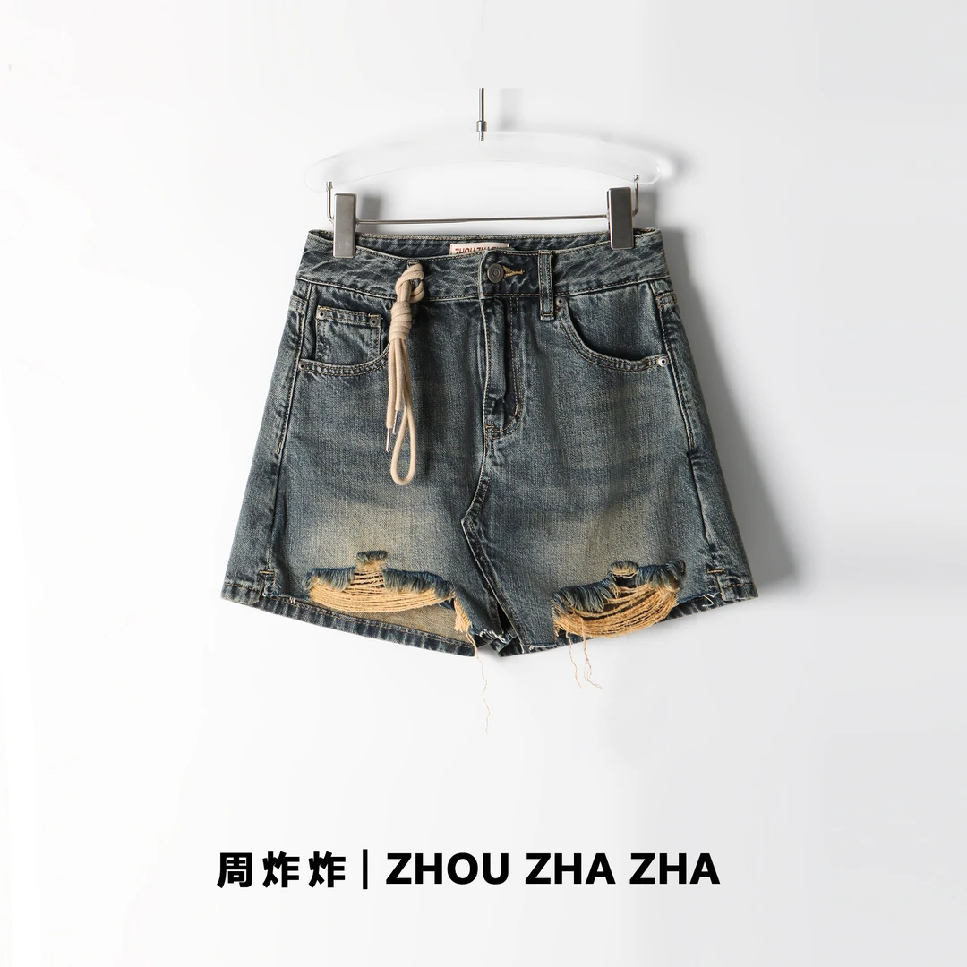 【周炸炸】短裤夏季牛仔短裤#246212