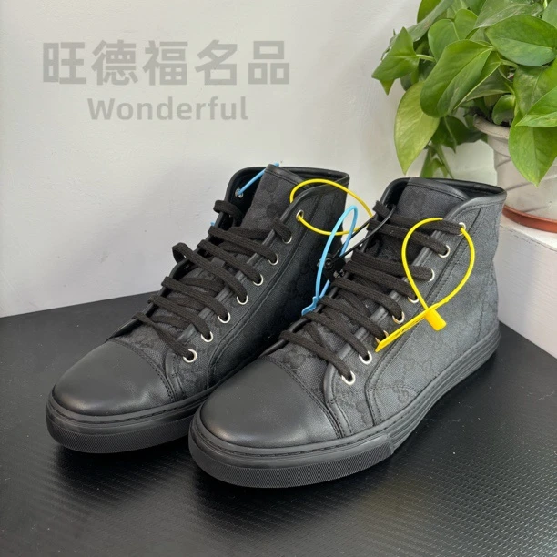 GUCCI/古驰40欧高帮老花板鞋无配件成色自定义/时尚/wdf312/zg67
