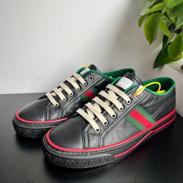 GUCCI/古驰42欧码皮革黑1977板鞋无配成色自定义/时尚/