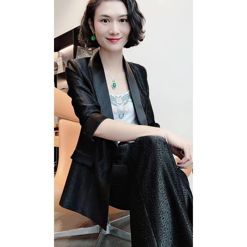 【K姐私家定制】时尚水滴纹提花套装061