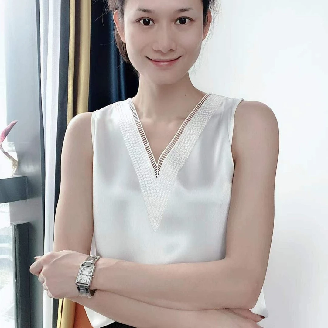 【K姐私家定制】【万针浮雕绣】醋酸万针绣打底背心